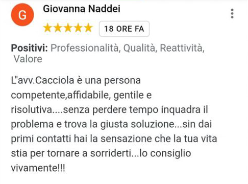 testimonial from giovanna naddei