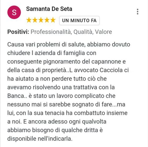 testimonial from samanta de seta